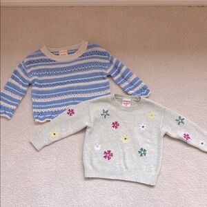 Toddler Girl Beautiful Knit Sweaters - set of 2